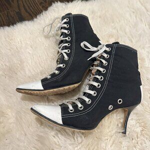 Manolo Blahnik Lace-Up Stiletto Boots size - 38